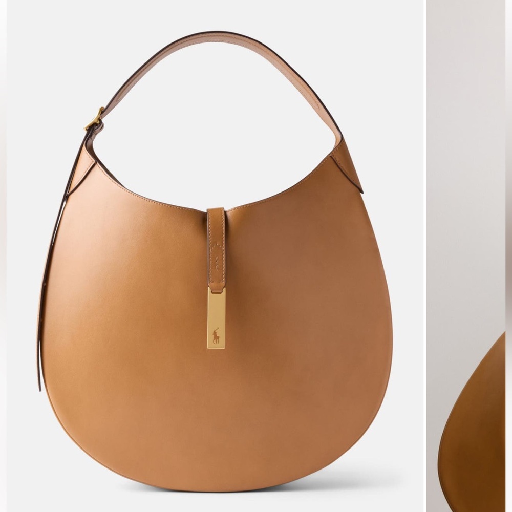 Ralph Lauren Polo ID Leather Shoulder Bag